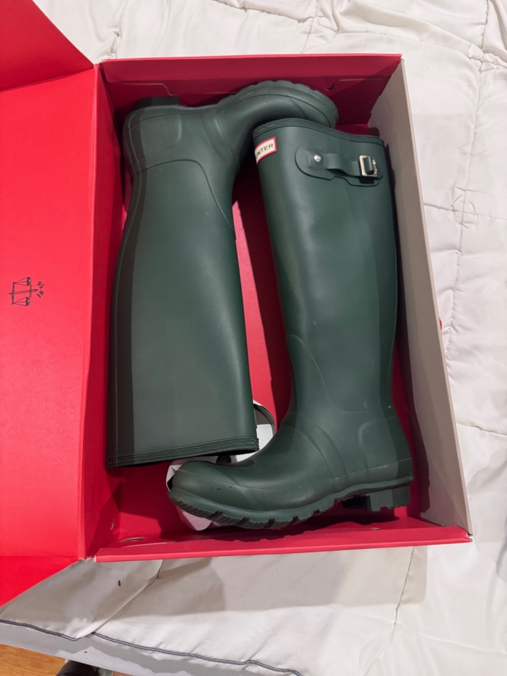 Hunter Tall Dark Green Waterproof Rain Boots